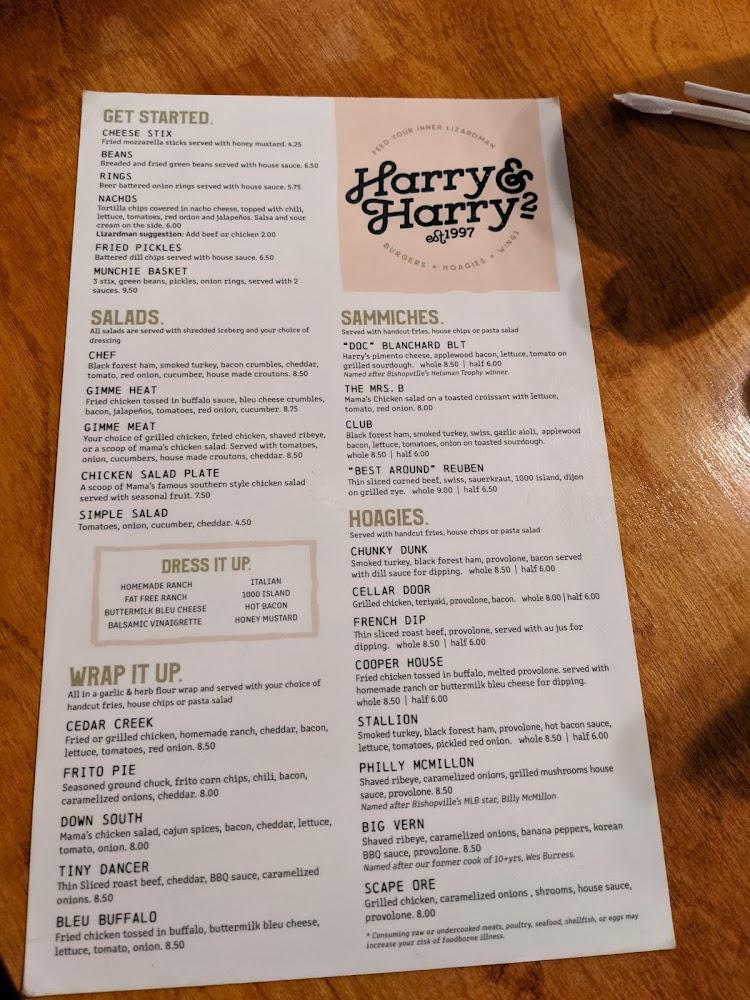 Harry & Harry Too Menu image 1